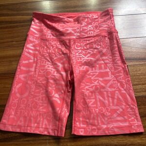 Calvin‎ Klein Performance Bike Shorts High Waist Activewear Logo Pink Size S